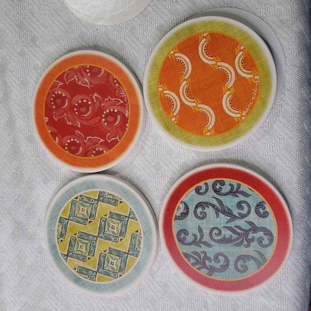 Pier 1 Set 4 Absorbent Coasters
